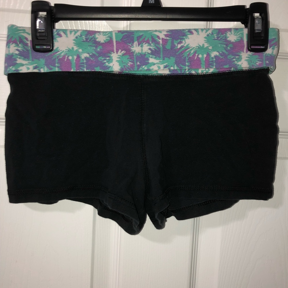 Tight Fitted Tropical and Black Shorts